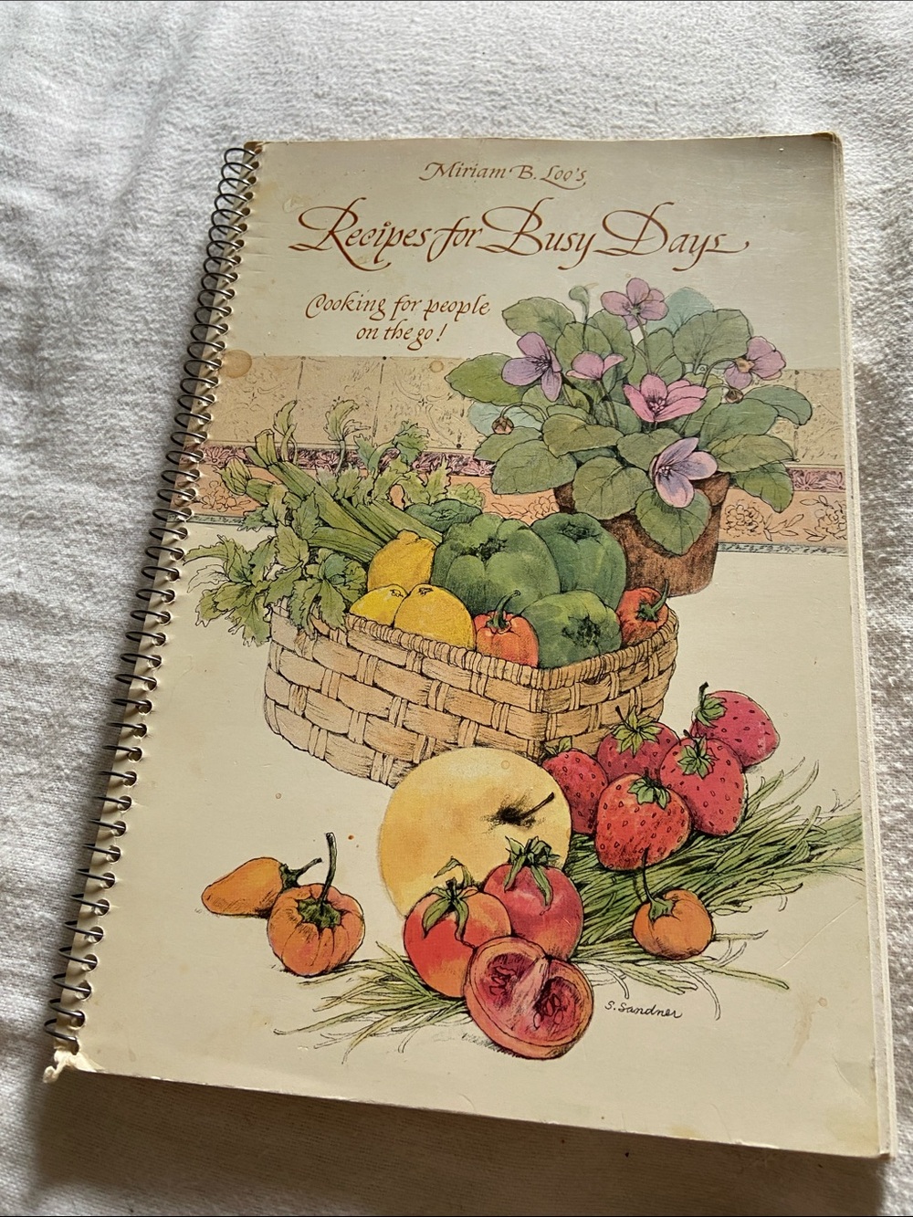 Vintage 70s 1970s Current Spiral Recipe cookbook Book Fruit strawberry vegetable